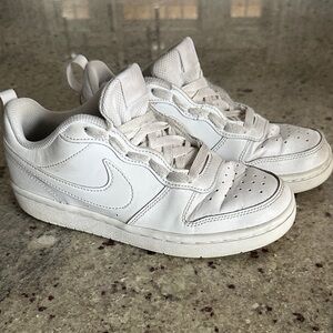 Nike All-White Leather Sneakers